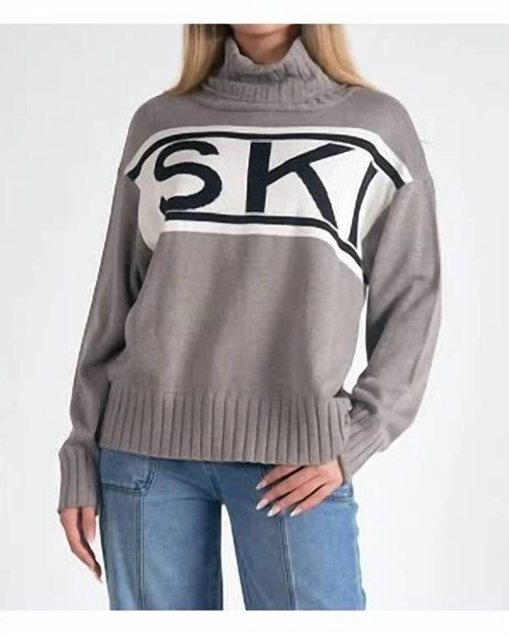 NEW ELAN ski sweater in grey